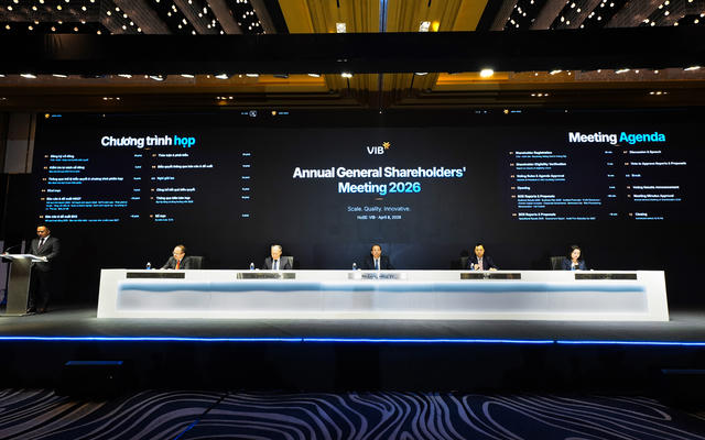 ĐHĐCĐ 2026: Huy động 1 tỷ USD vốn ngoại, Ngân hàng Quốc tế (VIB) chốt mục tiêu lãi 11.550 tỷ đồng, chia cổ tức 19% ĐHĐCĐ 2026: Huy động 1 tỷ USD vốn ngoại, Ngân hàng Quốc tế (VIB) chốt mục tiêu lãi 11.550 tỷ đồng, chia cổ tức 19%