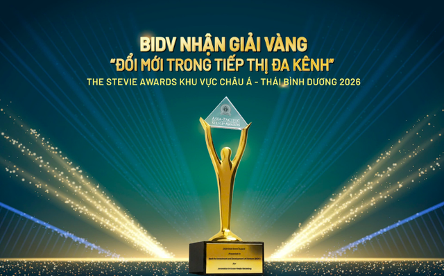 BIDV đạt giải Vàng The Stevie Awards về truyền thông giáo dục tài chính