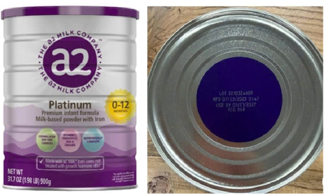 Bộ Y tế yêu cầu thu hồi khẩn cấp sữa bột trẻ em a2 Platinum Premium USA nhiễm độc tố