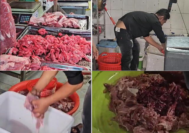 Video cận cảnh nhà xưởng và công đoạn sử dụng hóa chất "biến" hơn 65 tấn thịt lợn thành thịt bò