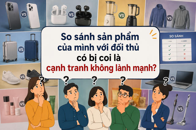 So sánh sản phẩm của mình với đối thủ có bị coi là cạnh tranh không lành mạnh?