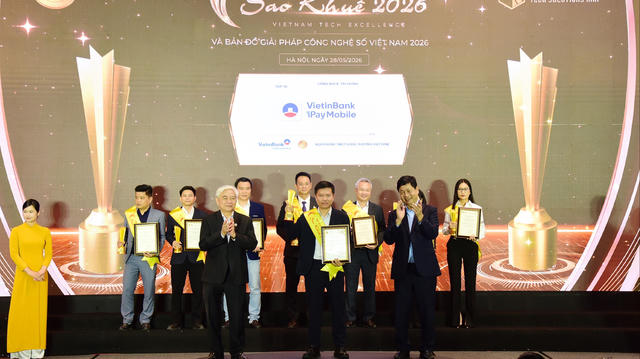 VietinBank iPay Mobile lọt Top 10 Sao Khuê 2026, khẳng định vị thế ứng dụng ngân hàng số hàng đầu

