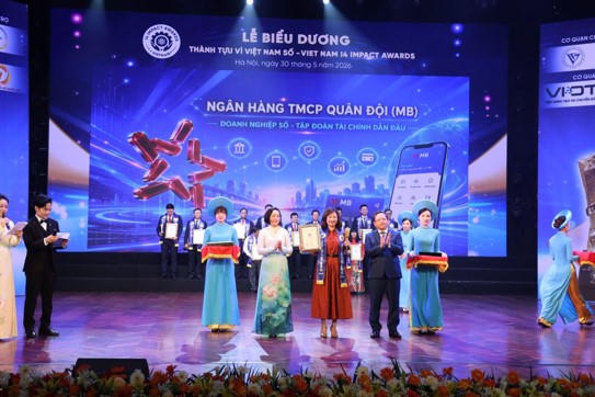 Biz MBBank được vinh danh tại Lễ biểu dương Thành tựu Tác động vì Việt Nam số 2026