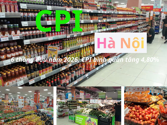 Bức tranh về CPI của Hà Nội trong 6 tháng đầu năm