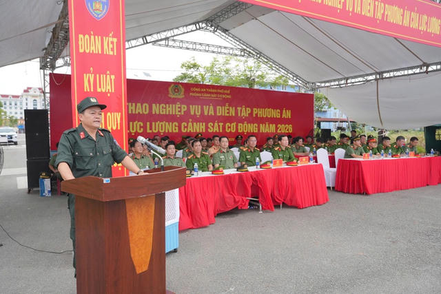 Cảnh sát cơ động TP Huế nâng cao năng lực sẵn sàng chiến đấu 