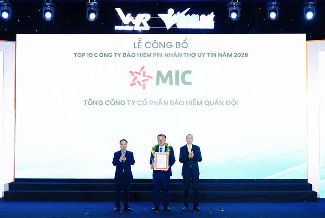 Bảo hiểm Quân đội 11 năm liên tiếp trong Top 10 Doanh nghiệp Bảo hiểm Phi nhân thọ uy tín