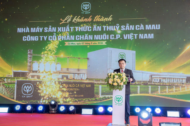 Nhà máy sản xuất thức ăn thủy sản thứ 4 của C.P. Việt Nam chính thức đi vào hoạt động