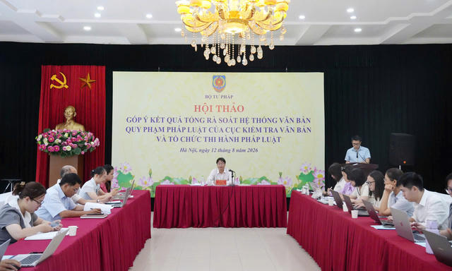 Hội thảo góp ý kết quả tổng rà soát hệ thống văn bản quy phạm pháp luật
