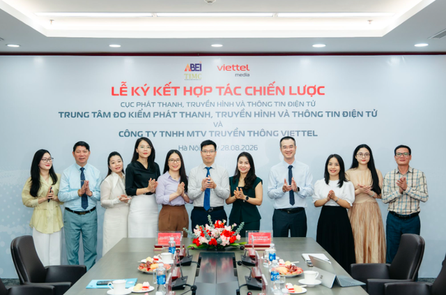 Viettel Media và Trung tâm Đo kiểm Phát thanh, Truyền hình và Thông tin điện tử ký kết hợp tác chiến lược