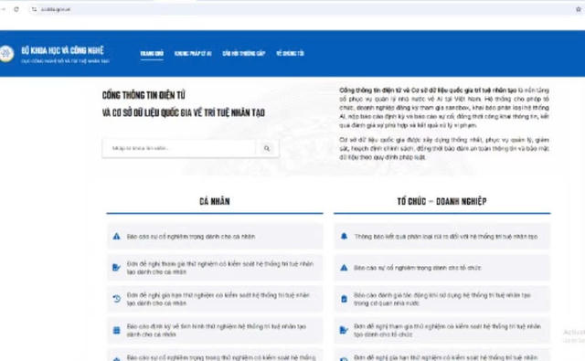 Việt Nam chính thức vận hành Cổng thông tin điện tử một cửa về trí tuệ nhân tạo
