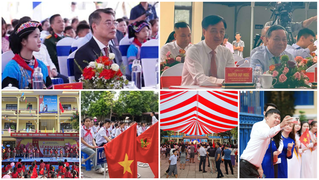 Rộn ràng không khí khai giảng năm học mới tại các địa phương trên cả nước
