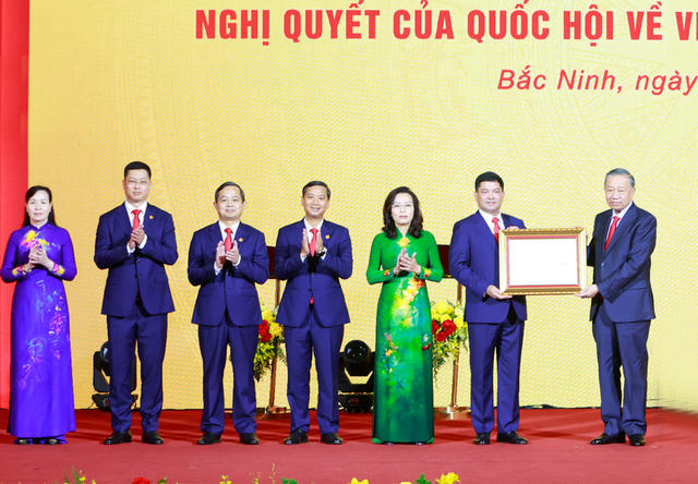 Tổng Bí thư, Chủ tịch nước Tô Lâm dự Lễ công bố Nghị quyết của Quốc hội về thành lập thành phố Bắc Ninh Tổng Bí thư, Chủ tịch nước Tô Lâm dự Lễ công bố Nghị quyết của Quốc hội về thành lập thành phố Bắc Ninh