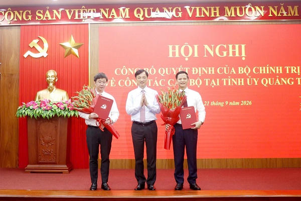 Quảng Trị có tân Bí thư và Phó Bí thư Tỉnh ủy