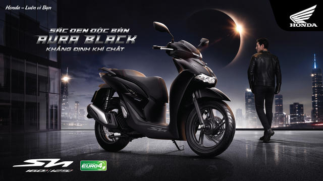 Honda Việt Nam ra mắt SH160i/125i 2027 với sắc đen Aura Black Edition