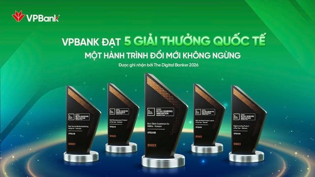 VPBank bội thu giải thưởng tại Global Retail Banking Innovation Awards 2026 VPBank bội thu giải thưởng tại Global Retail Banking Innovation Awards 2026
