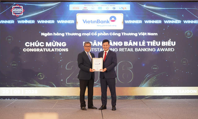 3 năm liên tiếp - VietinBank được vinh danh “Ngân hàng Bán lẻ tiêu biểu”