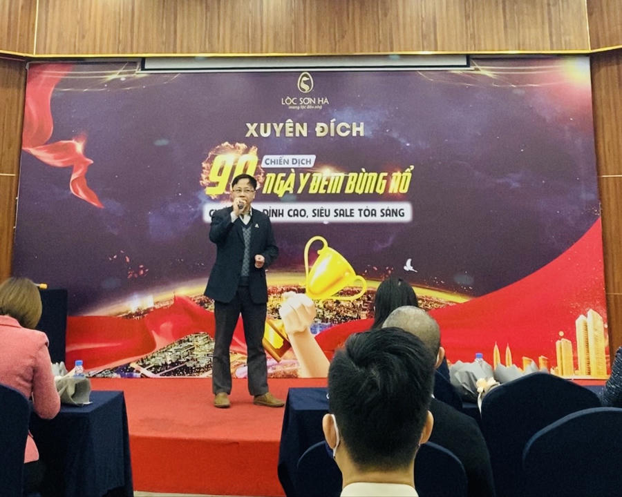 TGĐ Lộc Sơn Hà Land - ông Nguyễn Đức Thái phát biểu kết thúc buổi lễ.