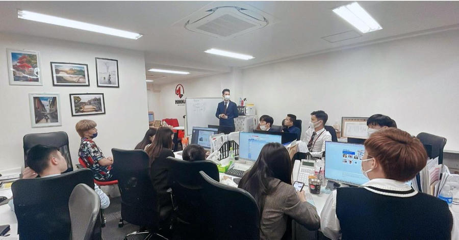 Hình ảnh đào tạo thực chiến cho nhân viên Công ty