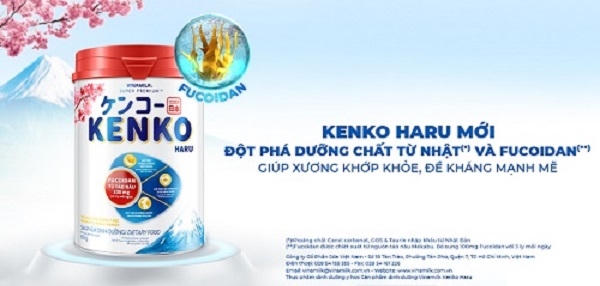 Sản phẩm Vinamilk Kenko Haru ngoài việc bổ sung dưỡng chất Fucoidan là bí quyết sống khỏe của người Nhật 