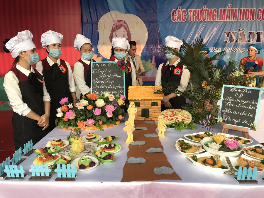 Phần thi tài năng của Trường Mầm non Tân Hội 