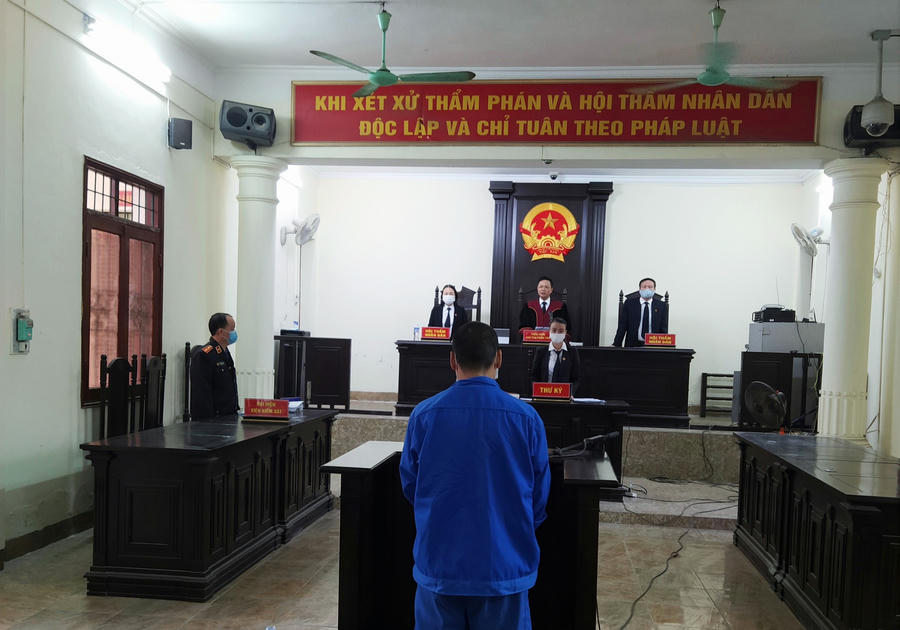 Bị cáo Vũ Xuân Khánh tại phiên tòa