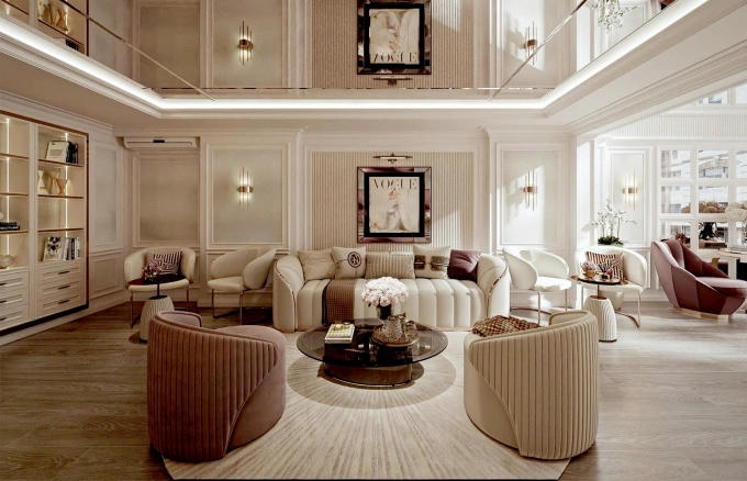 Không gian nội thất được thiết kế sang trọng của Thẩm mỹ viện Linh Anh.