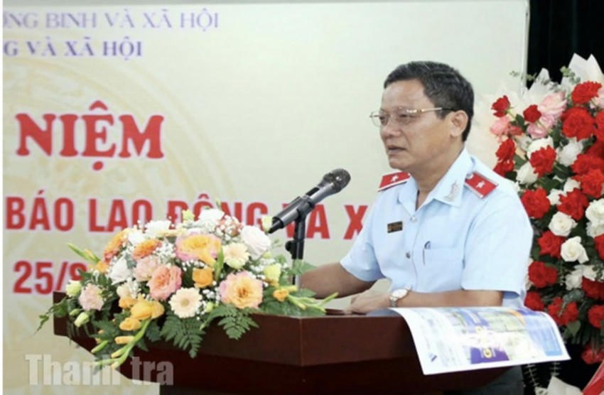 Anh Nguyễn Tiến Tùng phát biểu tại Lễ Kỷ niệm ngày Báo chí cách mạng Việt Nam năm 2023. Ảnh: BTT