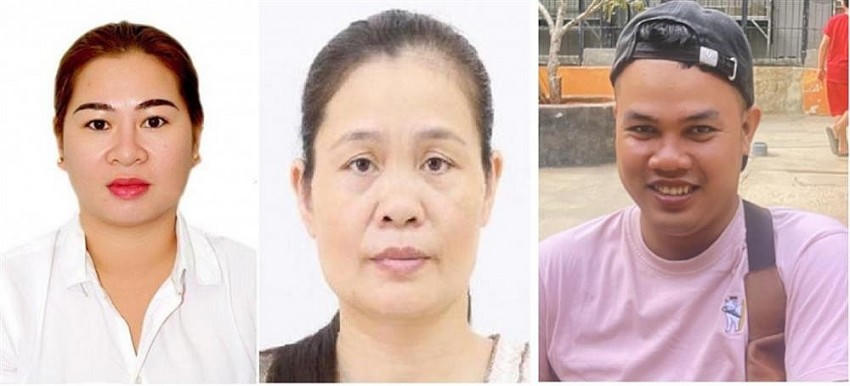 Chân dung các đối tượng từ trái sang: Khuyên, Hằng, Khánh. Ảnh: BCA