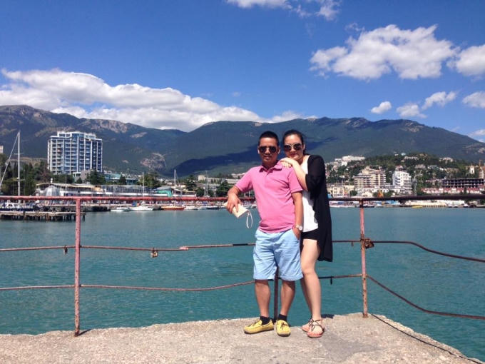 Vợ chồng đạo diễn Trần Bình Trọng. 