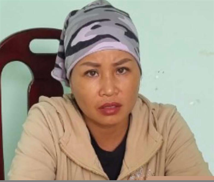 Nguyễn Thị Nhung tại cơ quan Công an. (Ảnh: Minh Hiếu)