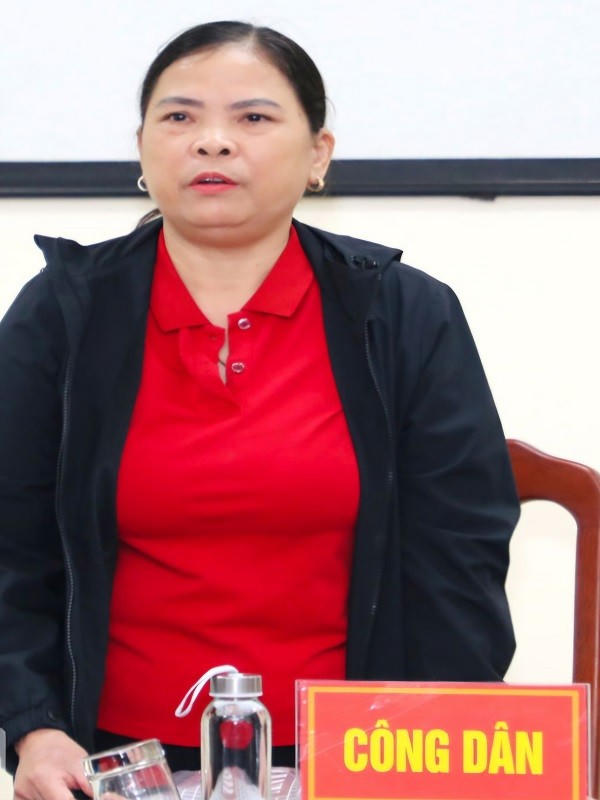 Đại diện công dân phát biểu tại buổi tiếp.