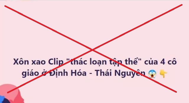 Bác bỏ thông tin 4 cô giáo thác loạn tại Thái Nguyên