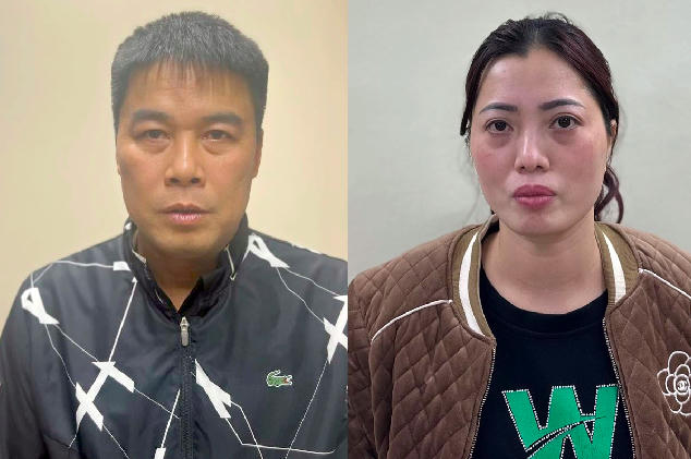 Các bị can Nguyễn Văn Hậu và Đỗ Thị Mai (ảnh: Bộ Công an).