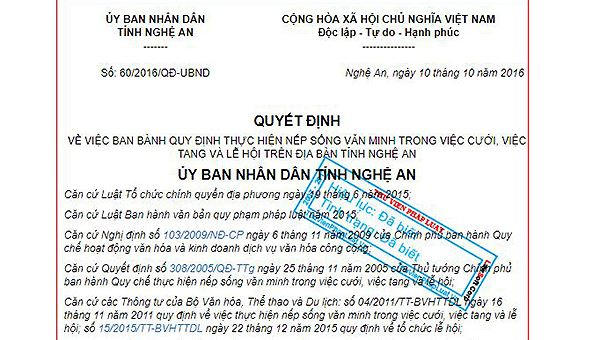 Quyết định số 60/2016/QĐ-UBND ngày 10/10/2016 gây "tranh cãi" với nhiều điểm không phù hợp đã được sửa đổi, bổ sung thay thế.