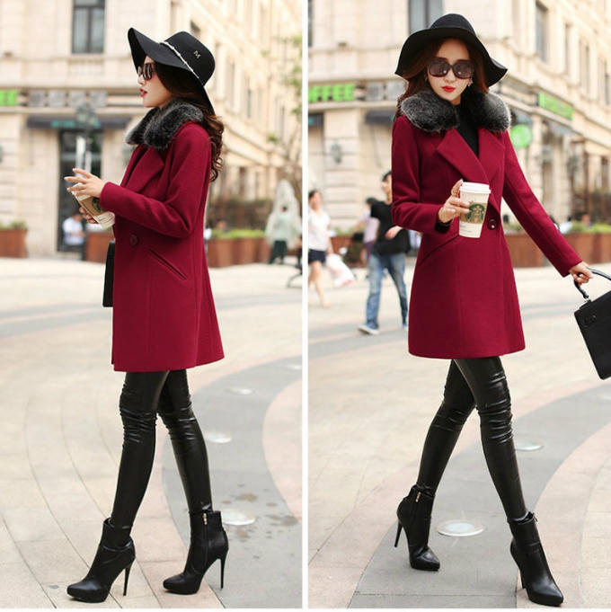 Với chiếc áo khoác dạ màu đỏ cho bạn thật sự nổi bật giữa đám đông. Ảnh: Nguồn internet