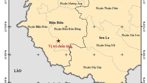 Vị trí tâm chấn