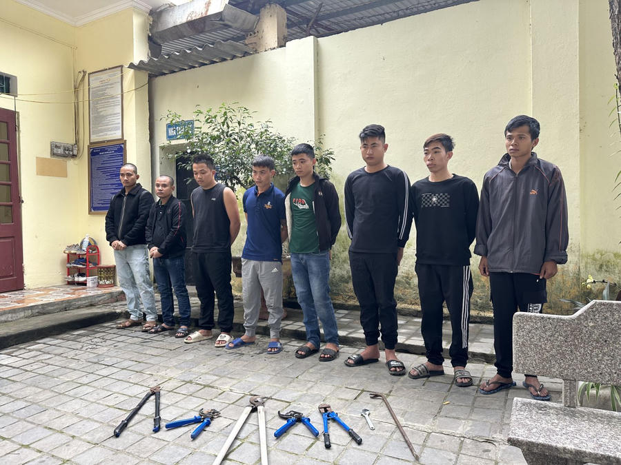 Các đối tượng bị bắt giữ.