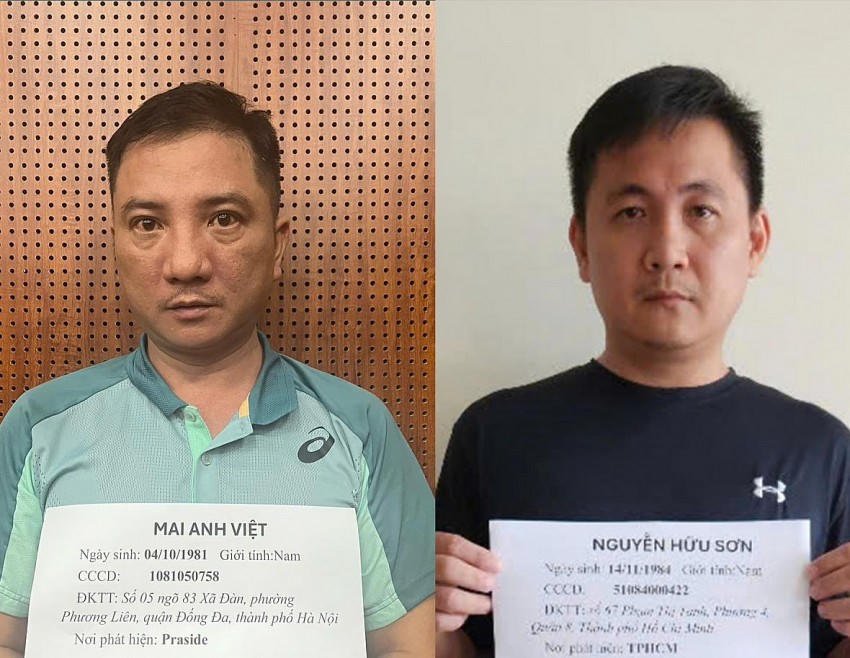 Hai đối tượng cầm đầu (Ảnh: Bộ Công an).