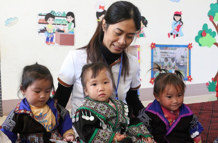 Cô giáo Nguyễn Thị Thanh Mai đã 15 năm gắn bó với các em học sinh ở xã Kim Nọi, huyện Mù Cang Chải, tỉnh Yên Bái.