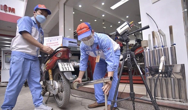 Các cơ sở đăng kiểm xe cơ giới ở Hà Nội được phép kiểm định khí thải xe mô tô, xe gắn máy