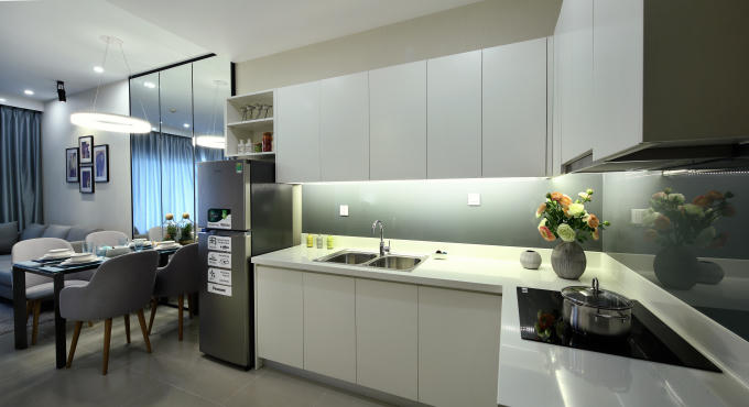 Căn hộ xanh chính phẩm theo tiêu chuẩn Hoa Kỳ(Leed) lần đầu tiên tại Việt Nam đang dần hoàn thiện để chào đón những cư dân đầu tiên.