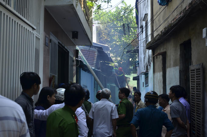 Hiện trường vụ cháy.