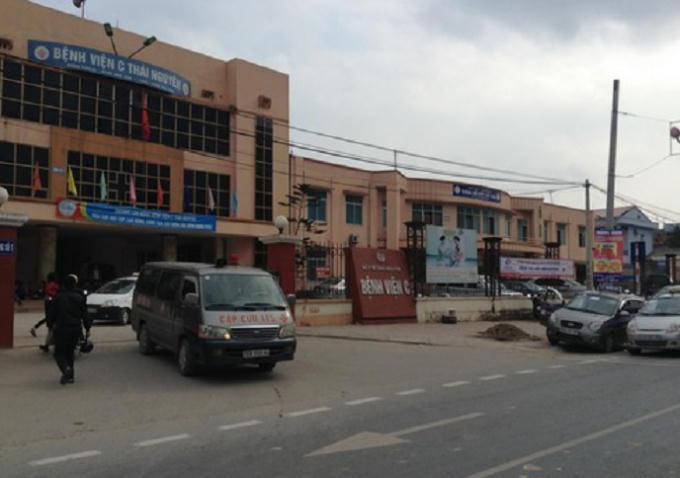 Bệnh viện C Thái Nguyên nơi xảy ra sự việc.