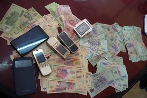 Tang vật một vụ đánh bạc. (ảnh minh họa)
