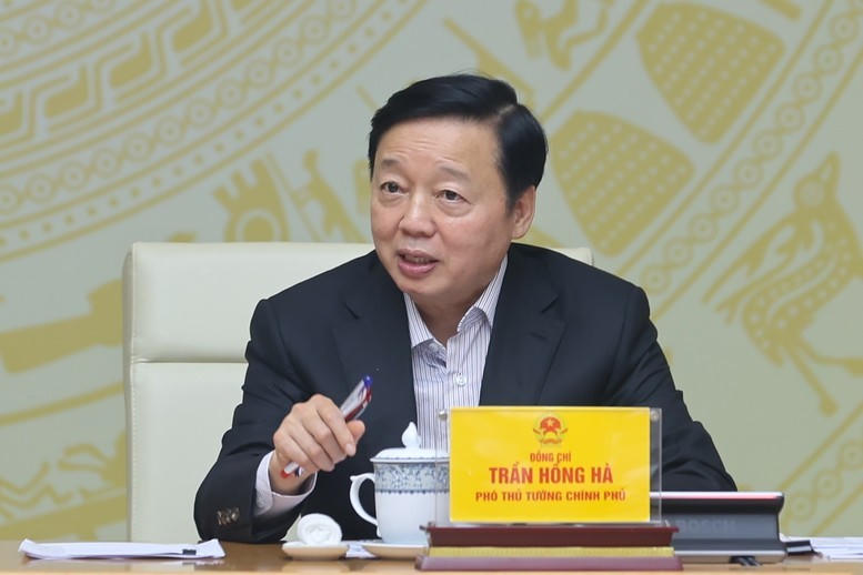 Phó Thủ tướng Trần Hồng Hà phát biểu tại phiên họp.