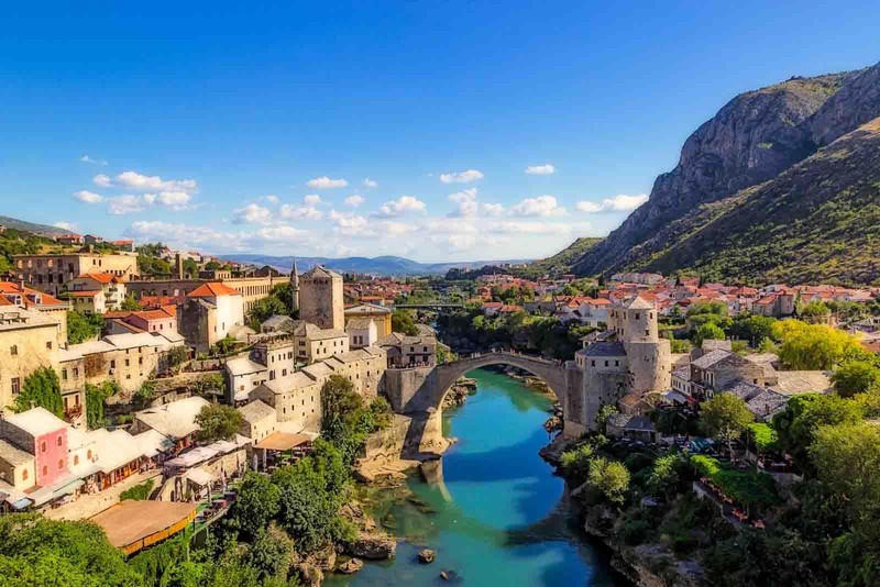Một góc thành phố Mostar.