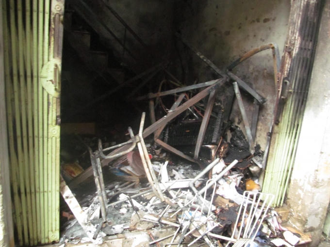 Hiện trường vụ hỏa hoạn.