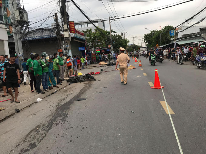 Hiện trường vụ tai nạn.