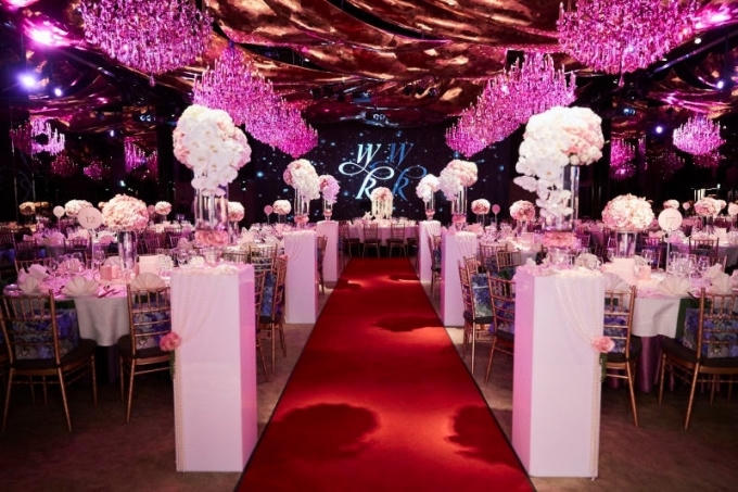 Khung cảnh lãng mạn trong đám cưới tại quê nhà Đài Bắc.