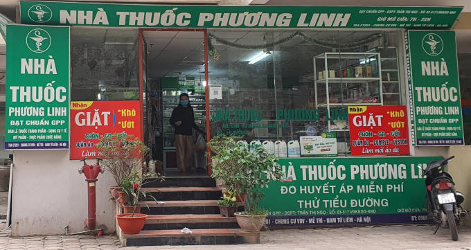 Một nhà thuốc trên địa bàn phường Mễ Trì, quận Nam Từ Liêm.